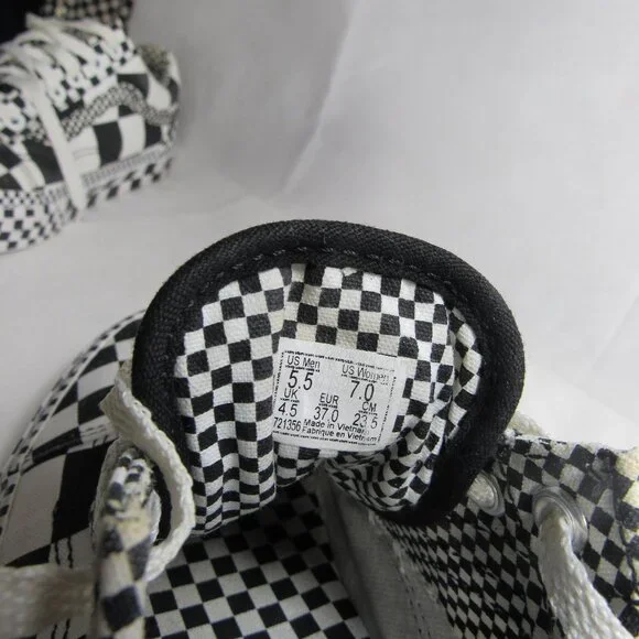 VANS OLD SKOOL CHECKER BOARD LACE UP SNEAKERS, WOMEN'S 7 OR MEN'S 5.5 - Picture 8 of 13
